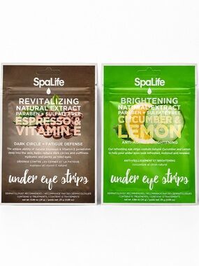 Under Eye Strips Espresso Vitamin E + Cucumber Lemon Bundle | NEW| SpaLife